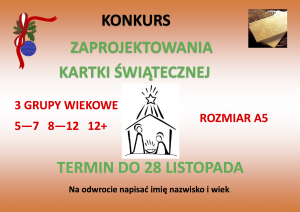KONKURS KARTKI SWIATECZNEJ